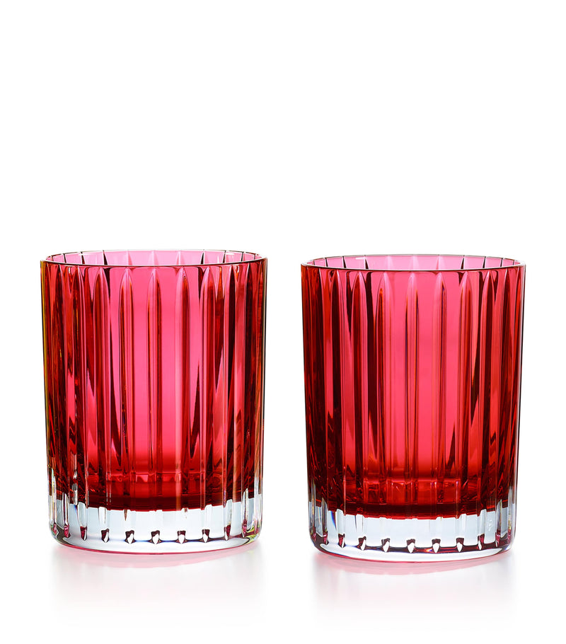 Baccarat Harmonie Red glass tumblers 360ml - British product