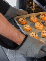 Masterclass Grey Waterproof Silicone Double Oven Gloves