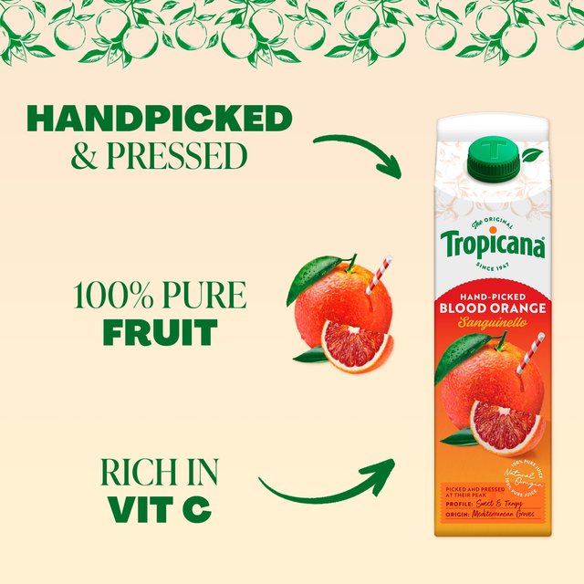 Tropicana Pure Sanguinello Blood Orange Fruit Juice 850ml GOODS M&S