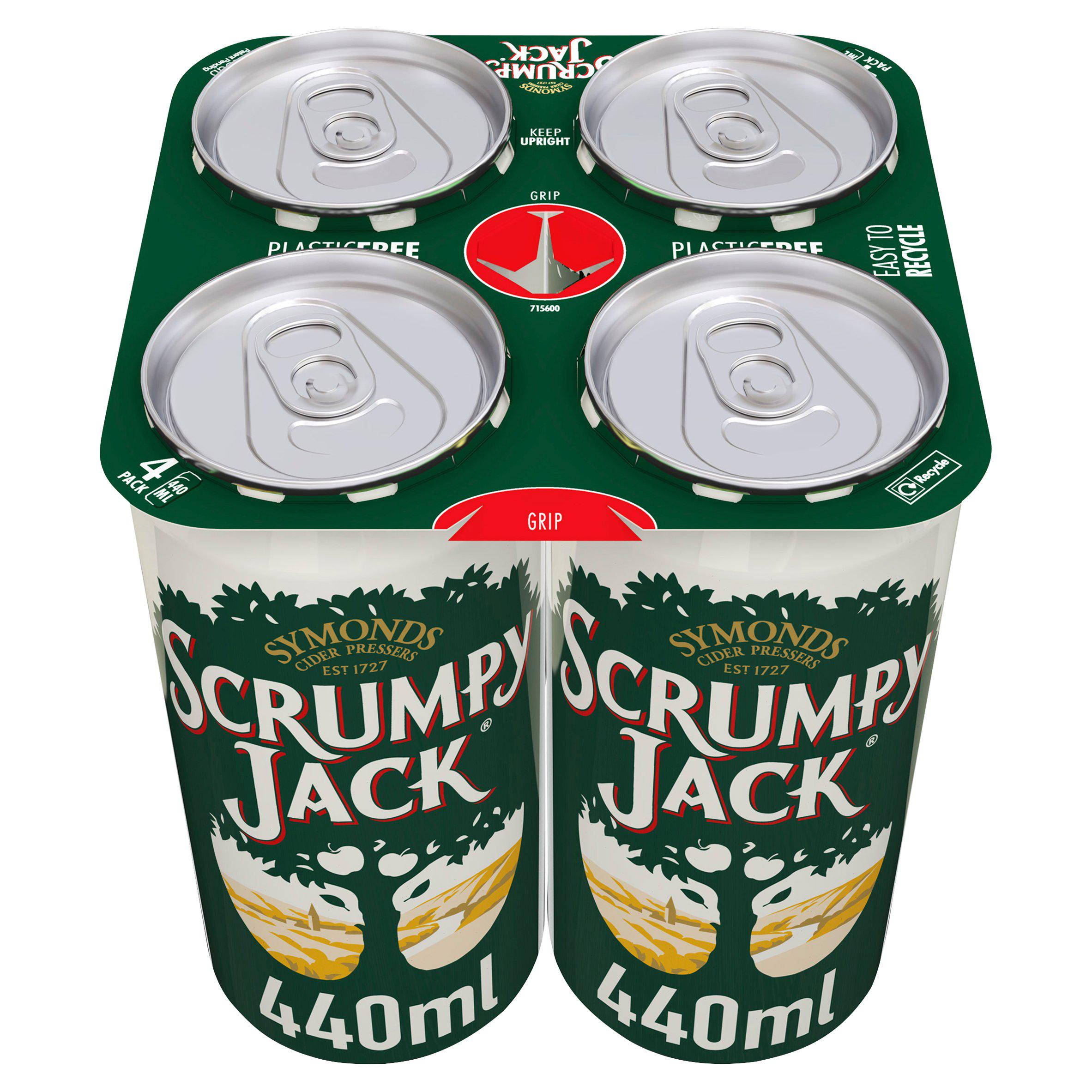 Symonds Scrumpy Jack Premium British Cider Cans 4 x 440ml Cider Sainsburys
