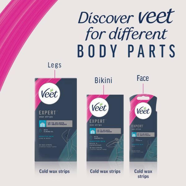 Veet Expert Cold Wax Strips Face Sensitive 40s GOODS Boots