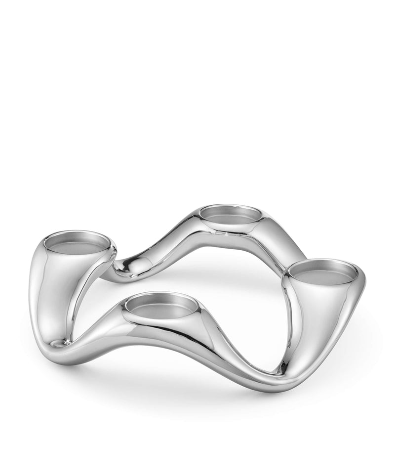 Georg Jensen Cobra silver-tone candle holder, UK version