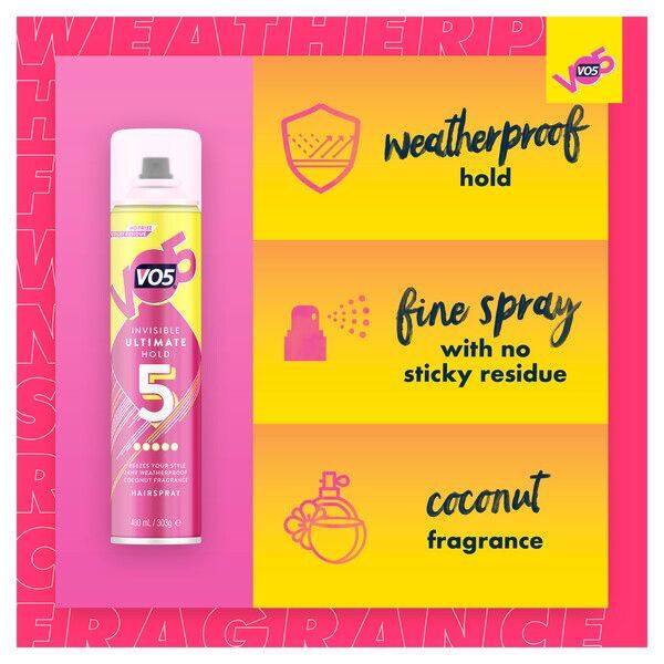 Vo5 Ultimate Hold Hair Spray 400ml GOODS Superdrug