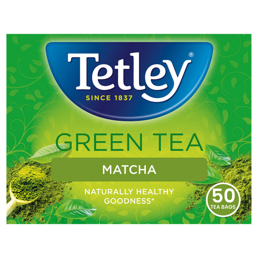 Tetley 50 Green Tea Matcha Tea Bags 105g GOODS ASDA