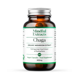 Mindful Extracts Organic Chaga Mushroom Supplement 60 Vegan Capsules
