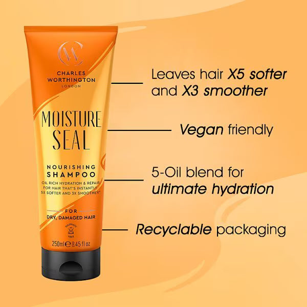Charles Worthington Moisture Seal Shampoo 250ml - British product