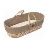 The Little Green Sheep Organic Knitted Moses Basket & Mattress - Truffle GOODS Boots