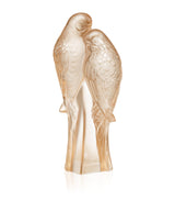 Lalique Crystal Two Parakeets Sculpture