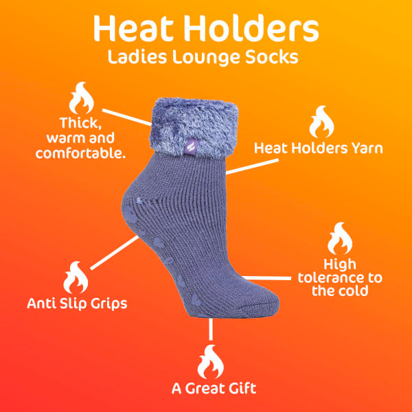 Heat Holders ladies thermal slipper socks women's sizes 4-8, UK version