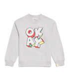 Billieblush cotton sweatshirt with OKAY motif for children 4-10 years - British product