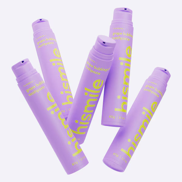 Hismile Grape Bubblegum flavoured toothpaste for daily use, UK version