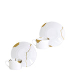 Bernardaud Kintsugi breakfast cups and saucers set of 2 - British product
