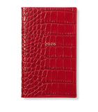 Smythson Mara Leather Croc-Embossed Panama 2026 Pocket Diary