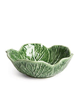 Cabbage-Design Earthenware Bowl 17.5cm