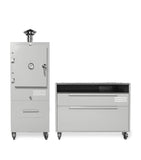 Charlie Oven stainless steel outdoor island cabinet with castors, 90x120x70cm - British product