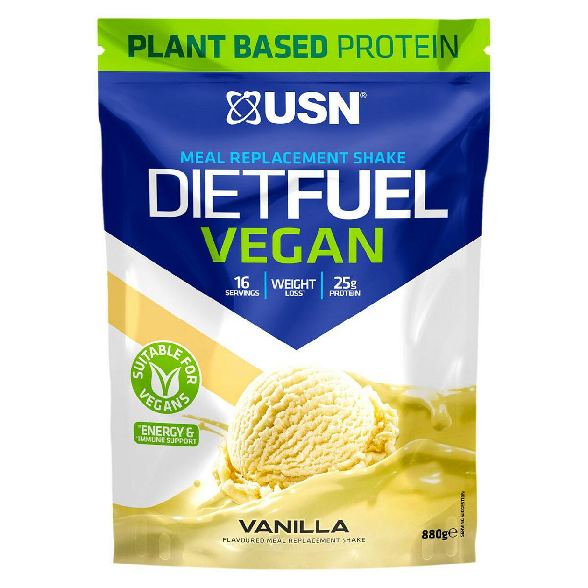 USN Diet Fuel Ultralean Vegan Meal Replacement Vanilla - 880g GOODS Boots