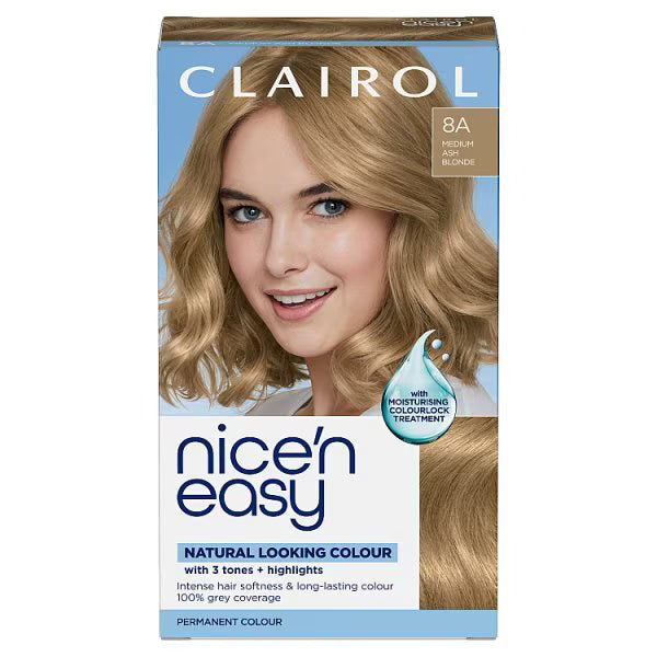 Clairol Nice N Easy Medium Ash Blonde Hair Dye - British product