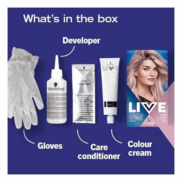 LIVE Permanent Purple Hair Dye Cool Lilac, UK version