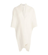 100% Cashmere Long Sleeve Stole with Panelling and Scalloped Edges