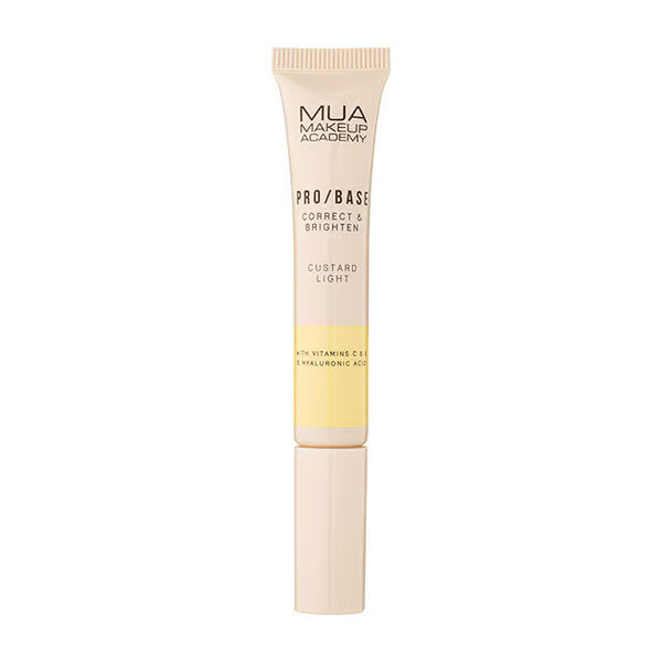 MUA Pro Base Corrector Custard Light, imported from the UK