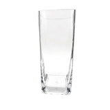 Habitat Medium Round Edge Square Glass Vase - Clear - McGrocer