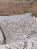 Catherine Lansfield Silver So Soft Cuddly Deep Pile Duvet Cover and Pillowcase Set