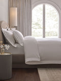 White Collection Luxe 1000 Thread Count Sateen Oxford Luxury Duvet Cover and Pillowcase Set