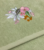 Yves Delorme Embroidered Orchidee Guest Towel (45cm x 70cm)
