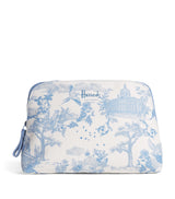 Harrods Toile Half Moon Cosmetic Bag