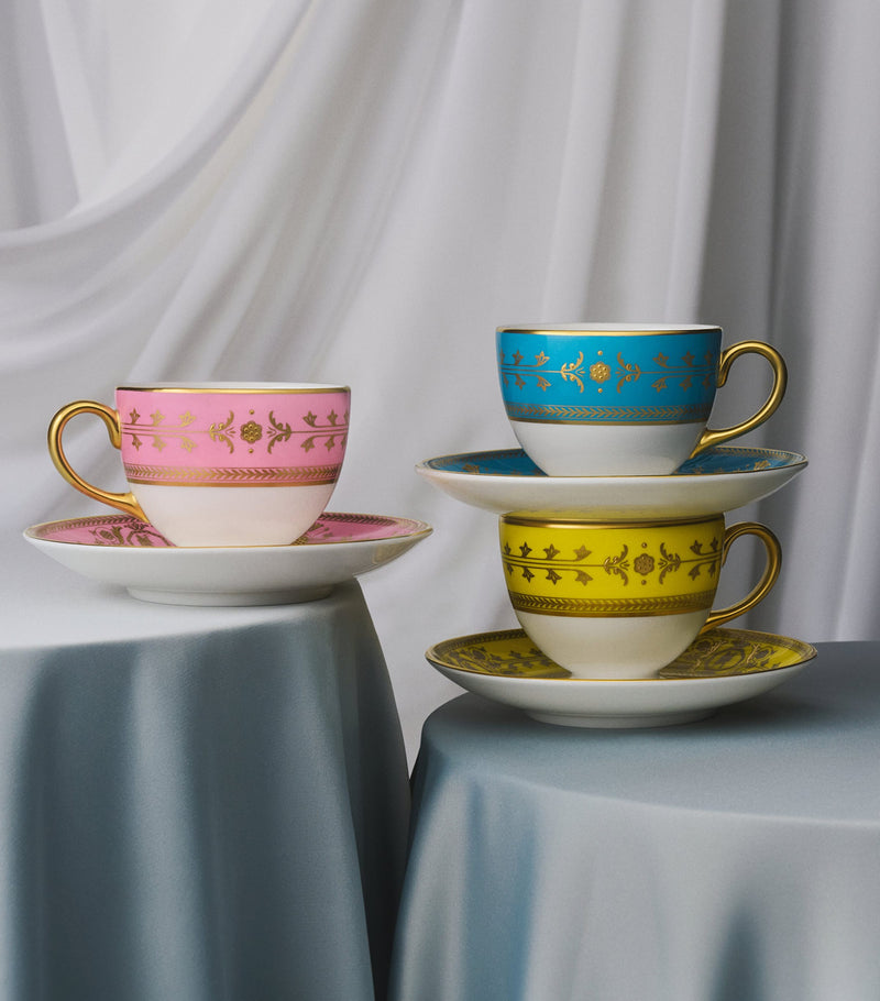 Wedgwood Set of 2 Bone China Bacchus Teacups and Saucers