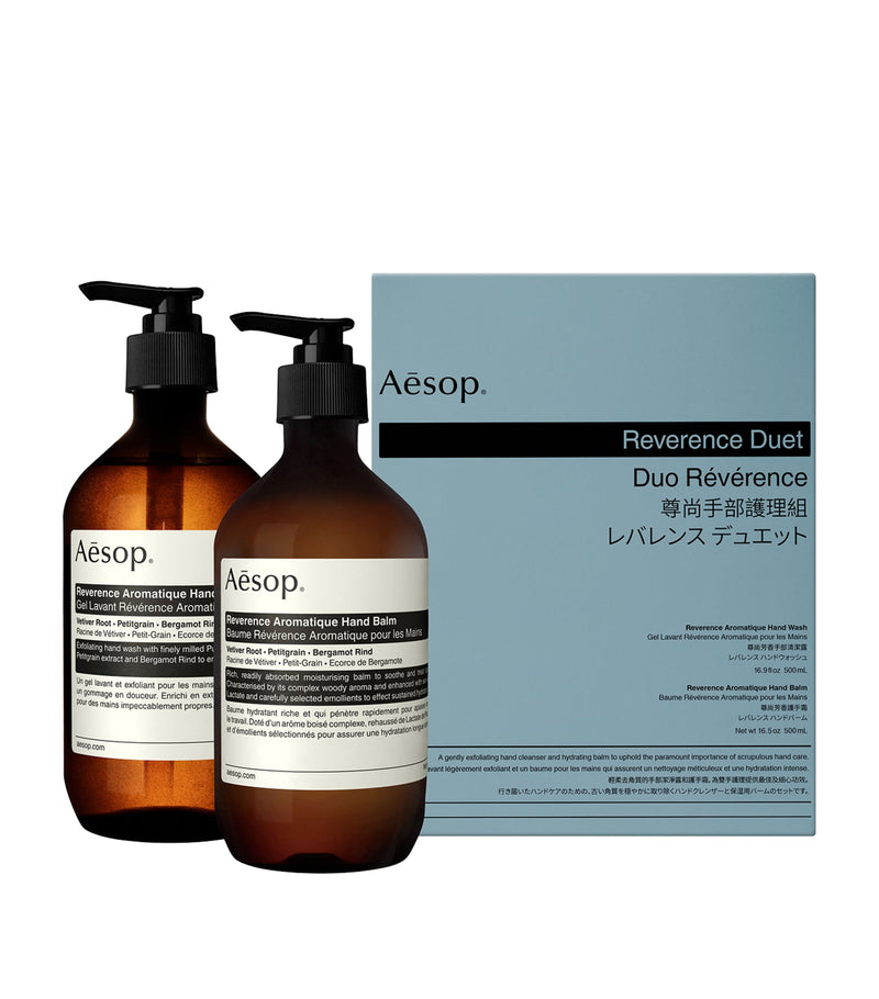 Aesop Reverence Duet hand wash and balm set - British product