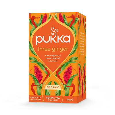Pukka Organic Three Ginger Tea Herbal Blend 20 Tea Bags