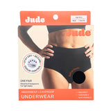 Jude Absorbent Leak Proof Underwear Black High Waist 2XL