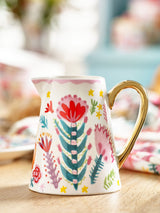 Lucy Tiffney Multi Floral Stoneware Milk Jug