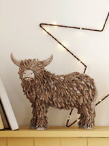 Hamish the Highland Medium Cow Ornament - Brown