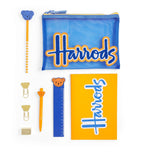 Harrods Filled Logo pencil case and stationery set, UK version