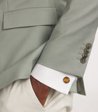 Tateossian palladium-plated pen and cufflinks set (British brand)
