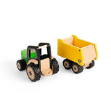 Tidlo Wooden Country Tractor and Trailer Toy GOODS Superdrug