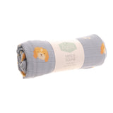 Ziggle Cotton Muslin Square Blue Cockapoo Print 80x80cm (British brand)