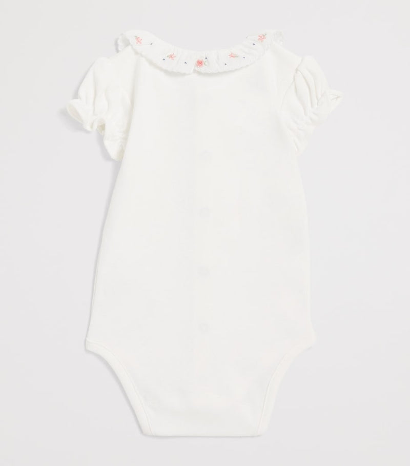 Tartine et Chocolat cotton floral-detail bodysuit for 1-24 months (British brand)