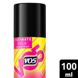 VO5 ultimate hold hairspray 100ml travel size (British brand)