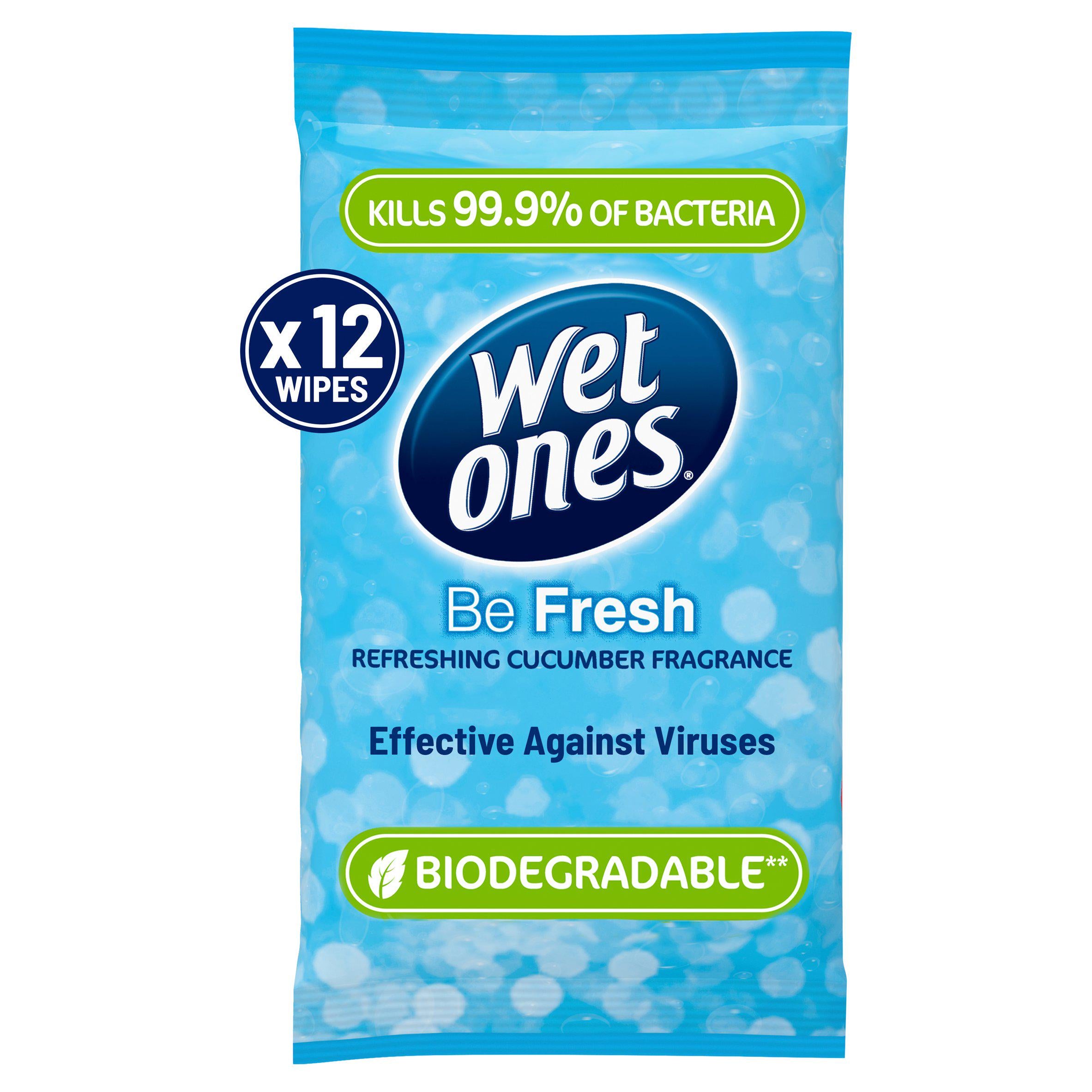 Wet Ones Fresh Antibacterial Hand Wipes x12 face & body skincare Sainsburys