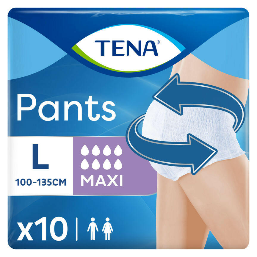 Tena Pants Maxi L 10 pack GOODS ASDA