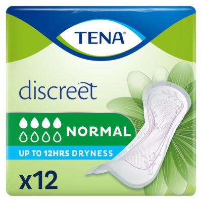 Tena Discreet Normal incontinence pads pack of 12 (British brand)