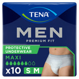 Tena Men Premium Fit Protective Underwear Maxi S/M Incontinence Underwear 10 Pack