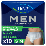 Tena Men Premium Fit Protective Underwear Maxi S/M 10 pack (British brand)
