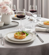 Set of 6 Porcelain Afina Flat Plates, 27cm Diameter