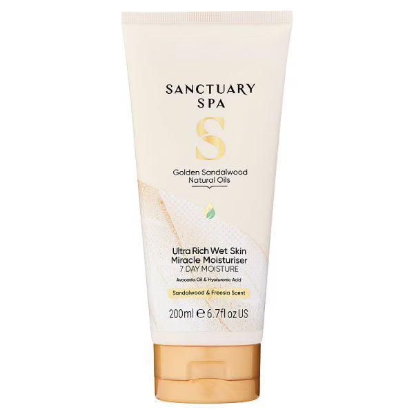 Sanctuary Spa wet skin moisturiser golden sandalwood 200ml - British product