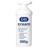 E45 Moisturiser Cream for Dry Skin & Eczema Pump 500ml