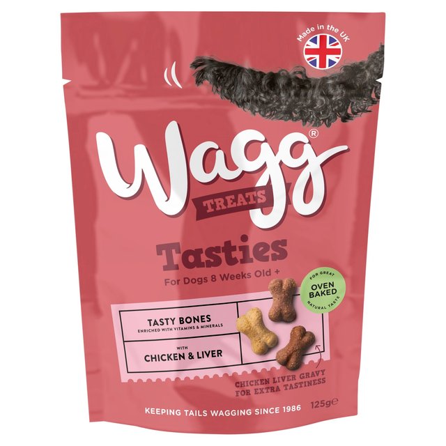 Wagg Tasty Bones Dog Treats with Chicken & Liver 125g GOODS M&S